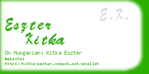 eszter kitka business card